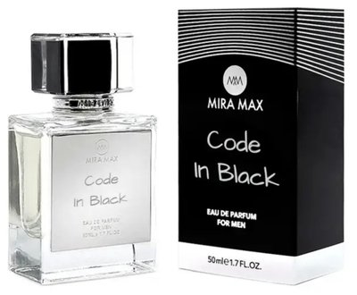 Парфумована вода для чоловіків "CODE IN BLACK" Mira Max, 50 мл 2023 фото